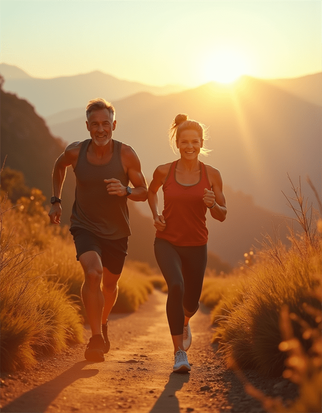 00039-2540276489-_middle-aged man and woman in their 50s running on a scenic mountain trail at sunrise athletic physique wearing breathable sp 00039-2540276489-_middle-aged man and woman in their 50s running on a scenic mountain trail at sunrise athletic physique wearing breathable sp proto-untypical boost metabolism