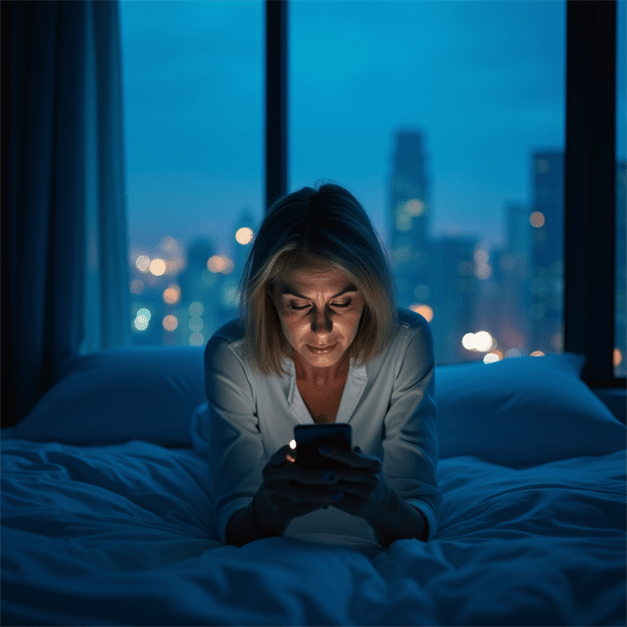 00049-1344959962-a middle-aged businesswoman struggles with insomnia sitting upright in her modern high-rise apartment bed the cityscape glitte 00049-1344959962-a middle-aged businesswoman struggles with insomnia sitting upright in her modern high-rise apartment bed the cityscape glitte proto-untypical stress eating